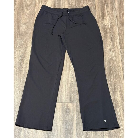 CHAMPION DOUBLE DRY ATHLETIC LEGGINGS PANTS WOMENS M STRAIGHT LEG DRAWSTRING - Picture 1 of 7